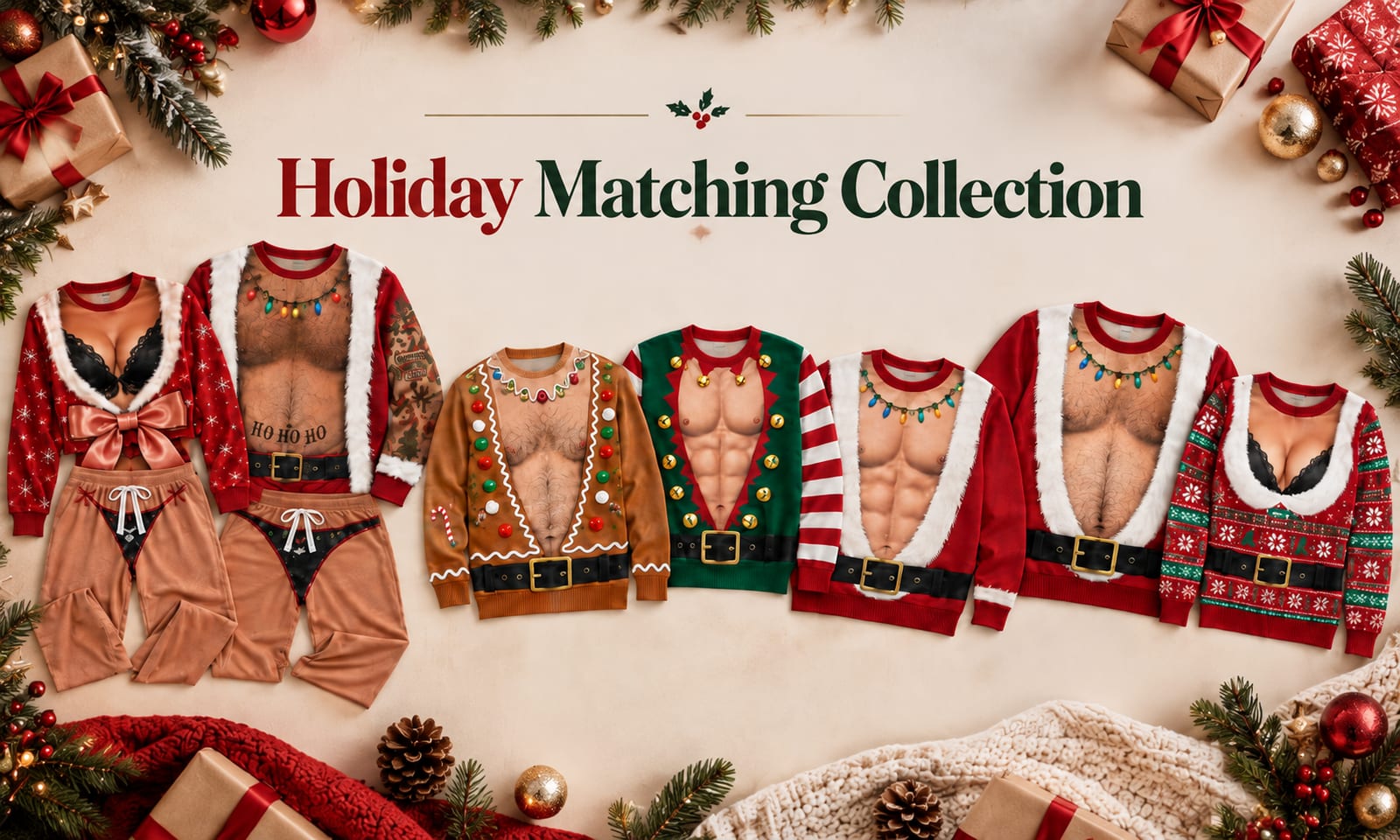 Christmas Funny Couple Ugly Sweater